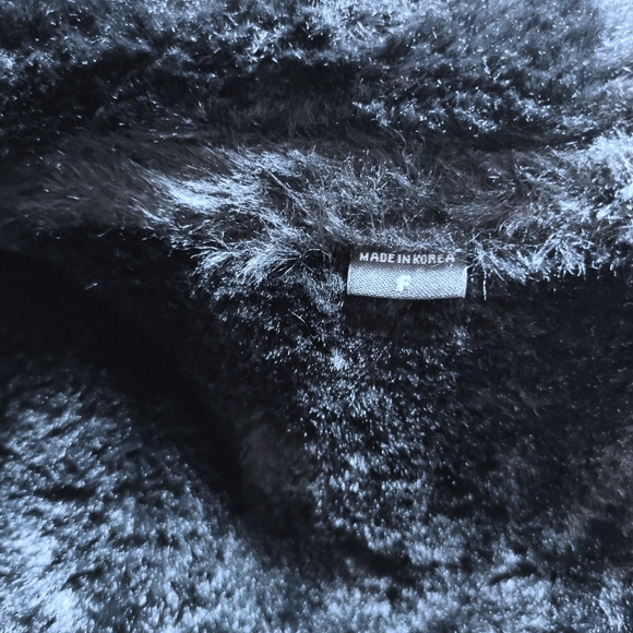 Faux Suede Fur Lined Moto High Collar Jacket - Picture 4 of 4